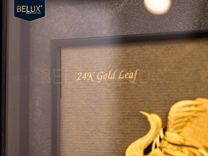 Tranh Phượng Hoàng Mạ Vàng 24k 24×35 cm